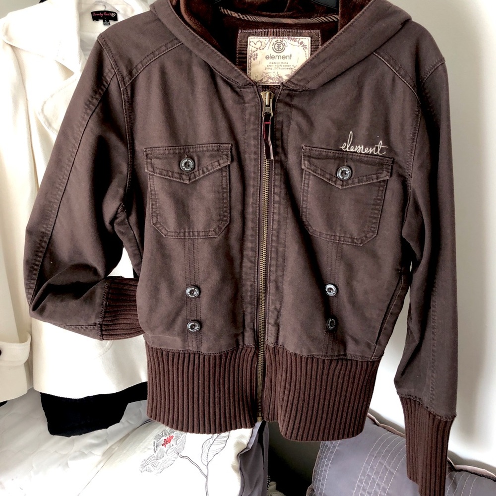 Element brown bomber jacket